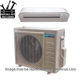 Daikin 12000 BTU Ductless Mini Split Wall Mount Heat Pump 17 SEER 230v with Installation Kit product photo Front View M