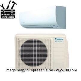 Daikin 15000 BTU Ductless Mini Split Wall Mount Heat Pump 20.6 SEER 230v with Installation Kit product photo Front View M
