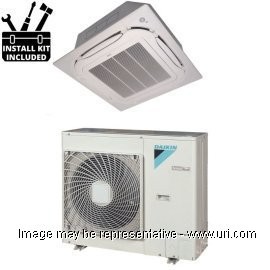 Daikin 18000 BTU Ductless Mini Split Commercial Cassette Cooling Only 18.6 SEER 230v with Installation Kit product photo Front View M