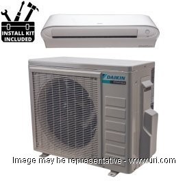 Daikin 24000 BTU Ductless Mini Split Wall Mount Heat Pump 17 SEER 230v with Installation Kit product photo Front View M
