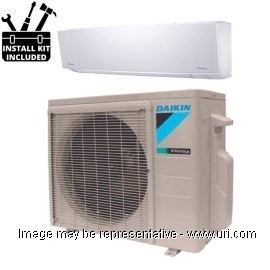 Daikin 9000 BTU Ductless Mini Split Wall Mount Cooling Only 19 SEER 230v with Installation Kit product photo Front View M