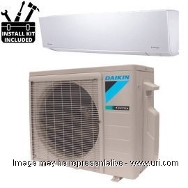 Daikin 9000 BTU Ductless Mini Split Wall Mount Heat Pump 19 SEER 230v with Installation Kit product photo Front View M