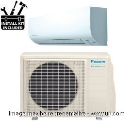Daikin 9000 BTU Ductless Mini Split Wall Mount Heat Pump 24.5 SEER 230v with Installation Kit product photo Front View M