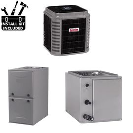 Arcoaire HP Single Phase Split System Deluxe Multi Stg 2 Ton 48k BTU Coil 96Pct Furnace 100 MBH 17 SEER2 product photo