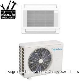SeaBreeze 12000 BTU Ductless Mini Split Console Heat Pump 23.5 SEER 230V with Installtion Kit product photo Front View M